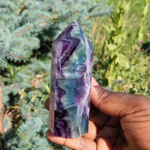 Rainbow Fluorite Tower / Wand / Obelisk / Fluorite - Picture 2 of 9